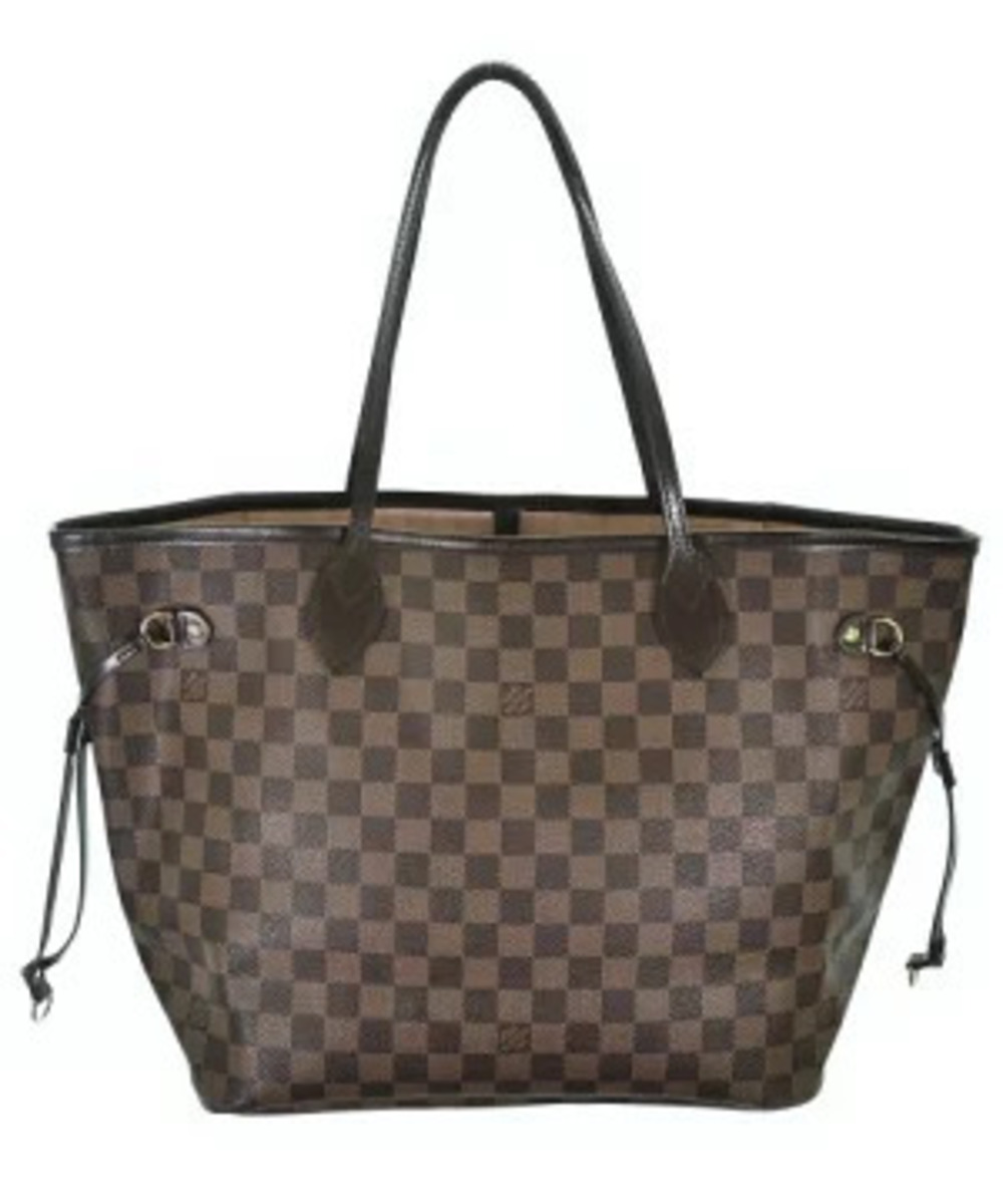 Louis Vuitton Damier Ebene Neverfull tote bag brown canvas brown leather
